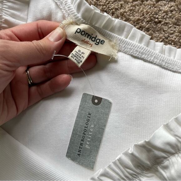 NWT New Anthropologie Porridge One Shoulder Ruffle Top Size SP - Picture 4 of 6